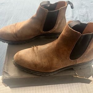 Men’s J Crew Waxed Leather Chelsea Boots